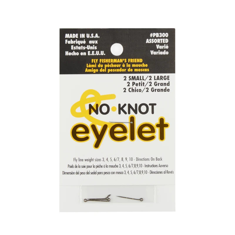 Kipper PB300 No-Knot Fly Line Eyelet Combo, 1 Small + 1 Large