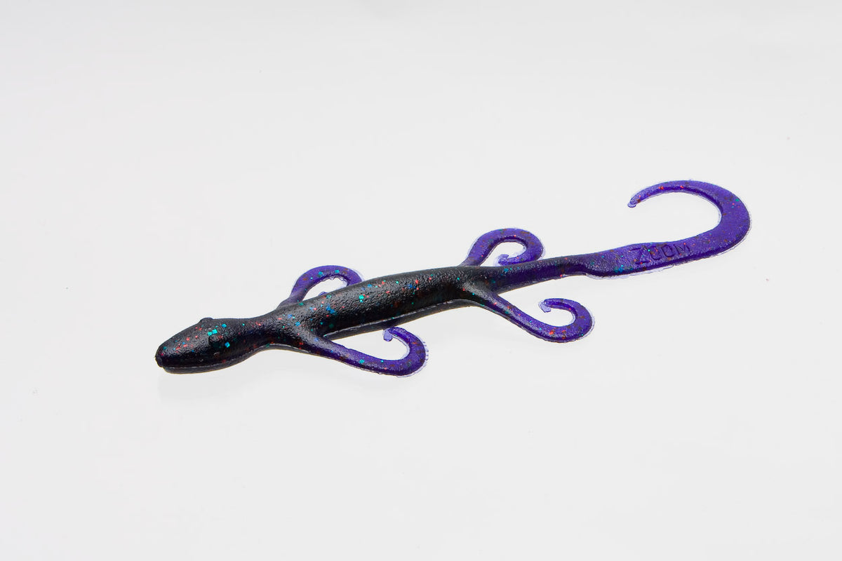 Zoom Lizard 6" soft plastic lizard in Junebug Red