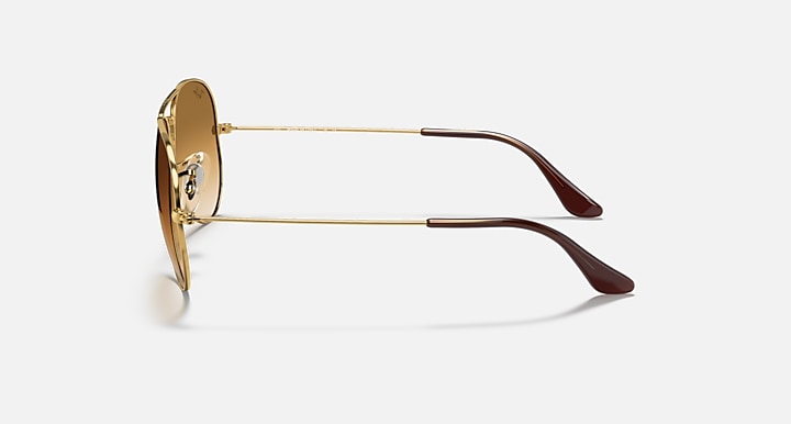 Ray-Ban AVIATOR Gold w/ Light Brown