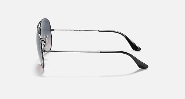 Ray-Ban AVIATOR Gunmetal w/ Blue Gray Gradient