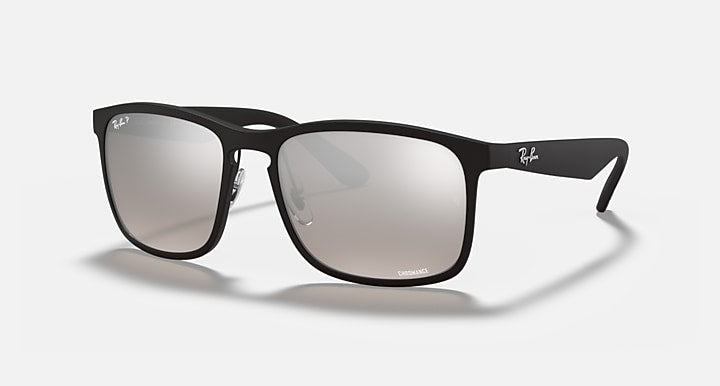 Ray-Ban Matte Blackw/ silver mirror