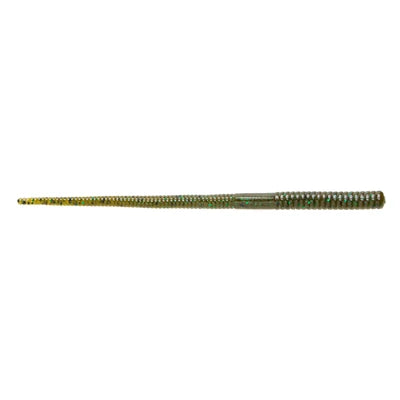 Zoom Shakey Head Worm 7" Magnum soft plastic worm in Green Pumpkin Green