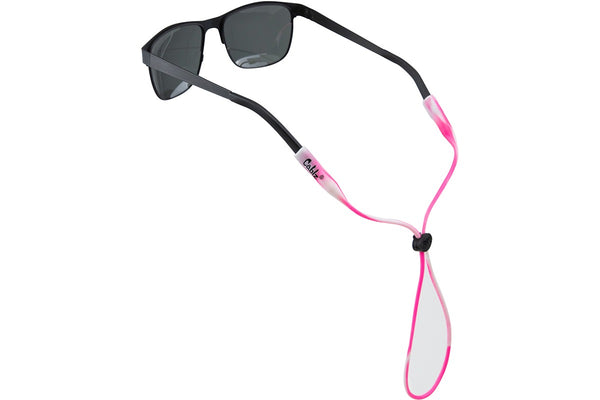 Cablz SiliconePink/Wht Silicone Eyewear Retainer 16" Pink & White