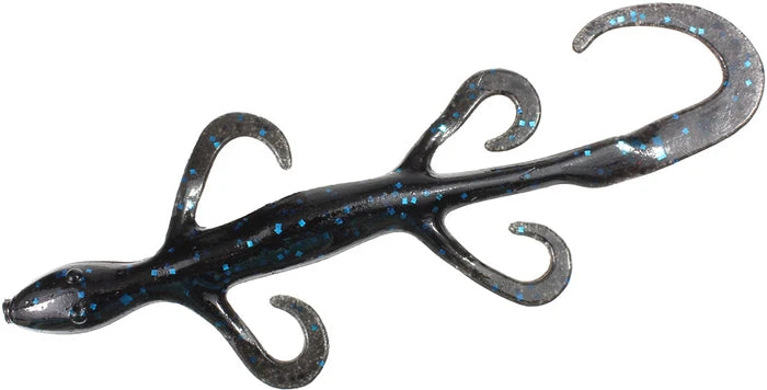 Zoom Lizard 6" soft plastic lizard in Black Blue