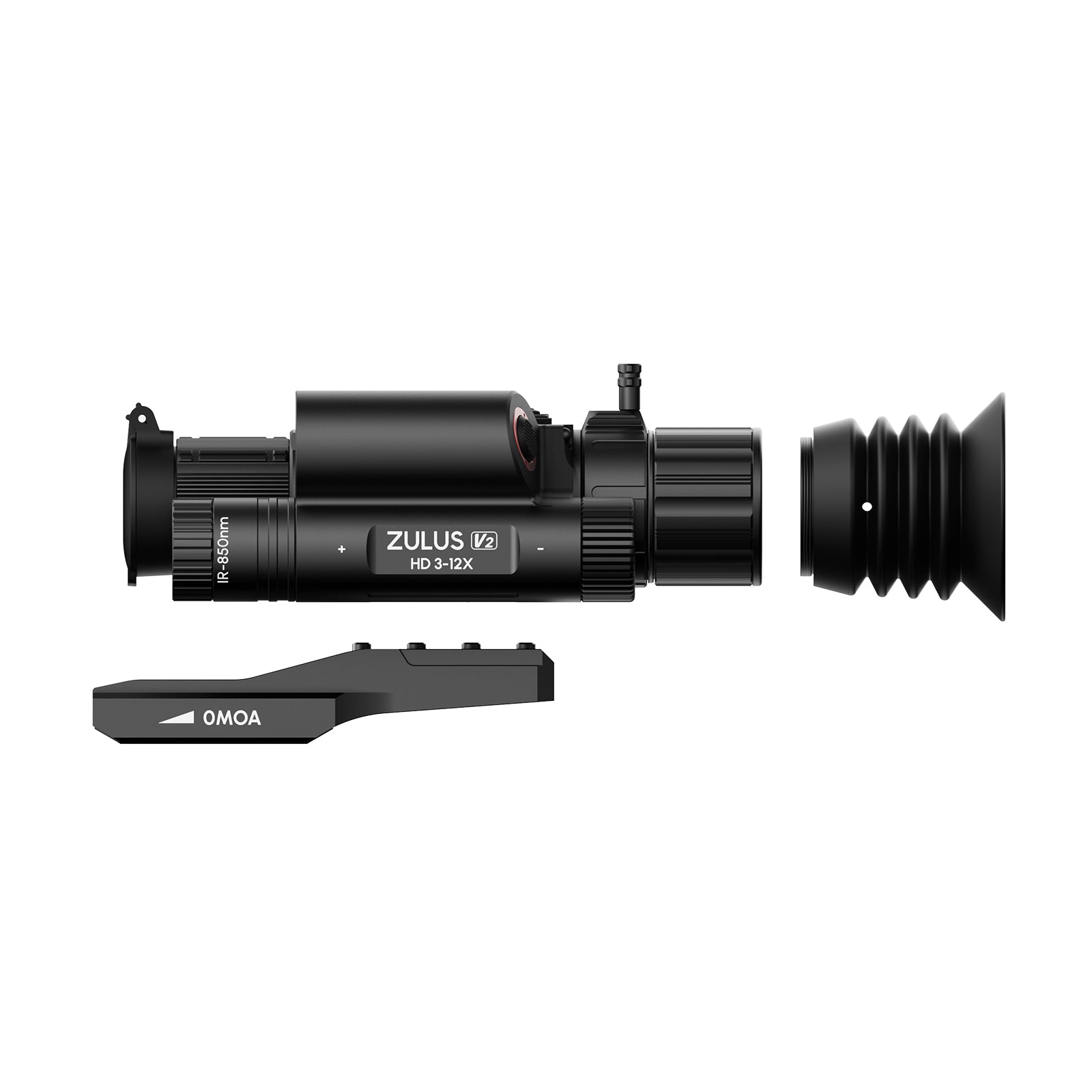 DNT Optics ZULUS HD V2 ZHD312R-V2 3–12× Digital Night Vision Scope with Laser Rangefinder & Ballistic Calculator