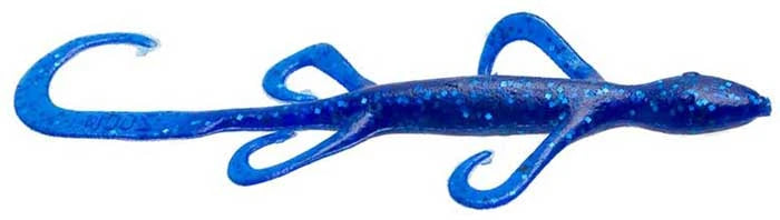 Zoom Lizard 6" soft plastic lizard in Sapphire Blue