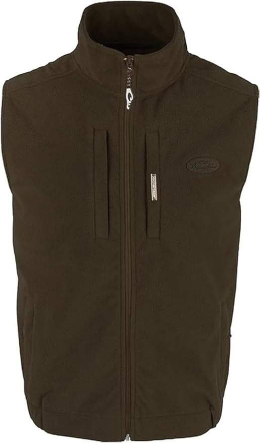 Drake Windproof Fleece Layering Vest Dark Earth