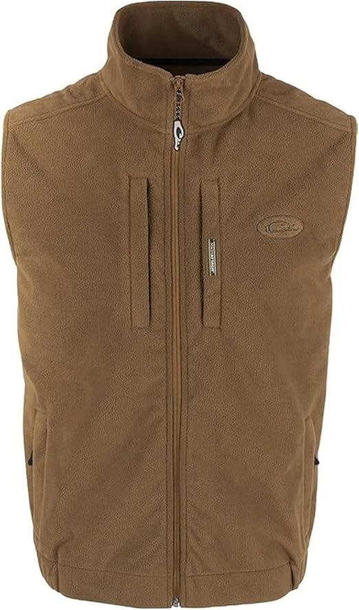 Drake Windproof Fleece Layering Vest Tobacco