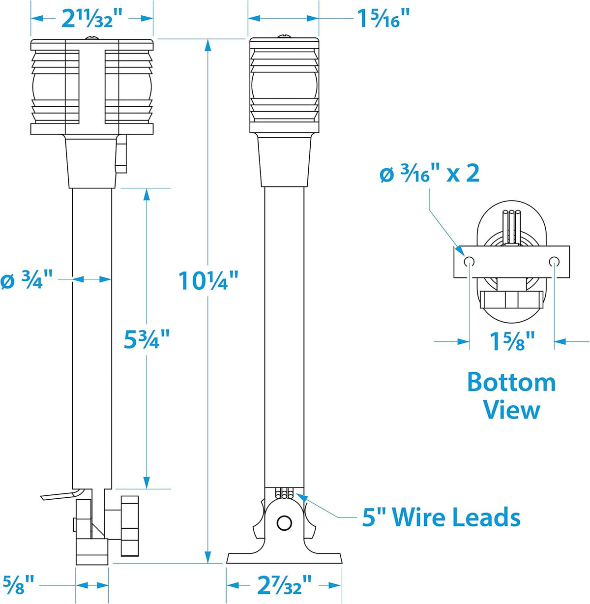 Seachoice Econo Masthead Light-10 3/8 additional view 2