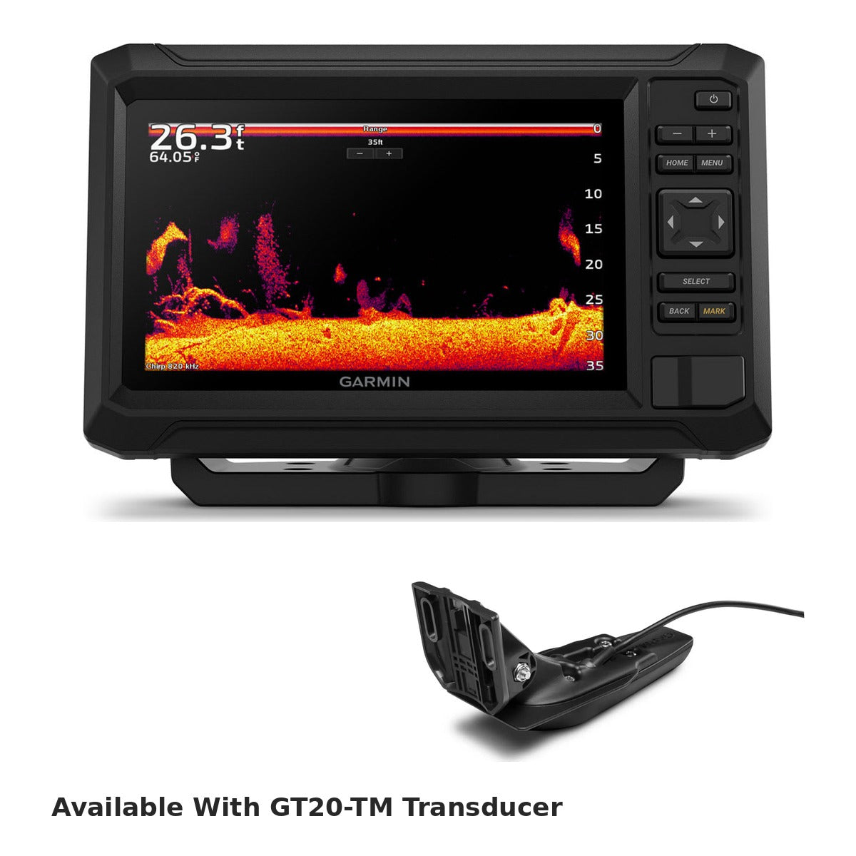 Garmin ECHOMAP UHD2 ClearVu fish finder with GT20-TM transducer