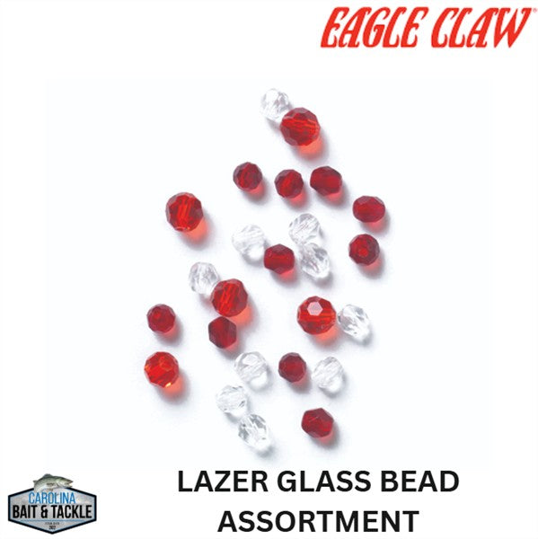 Eagle Claw LAZER GLASS BEAD ASSORTMENT 25PK