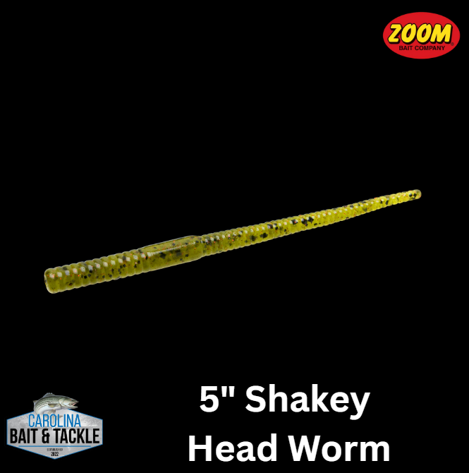 Zoom 057025 Shakey Head Worm, 5" 20Pk