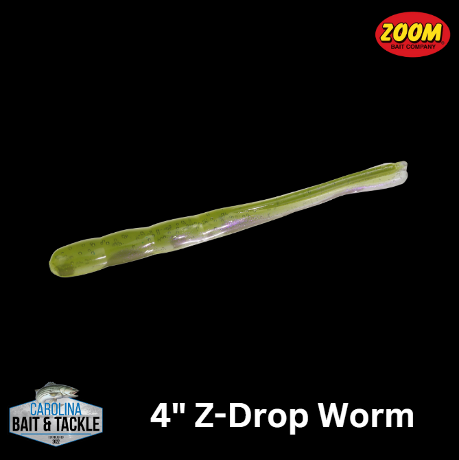 Zoom Z-Drop Dropshot Worm 4" 15Pk