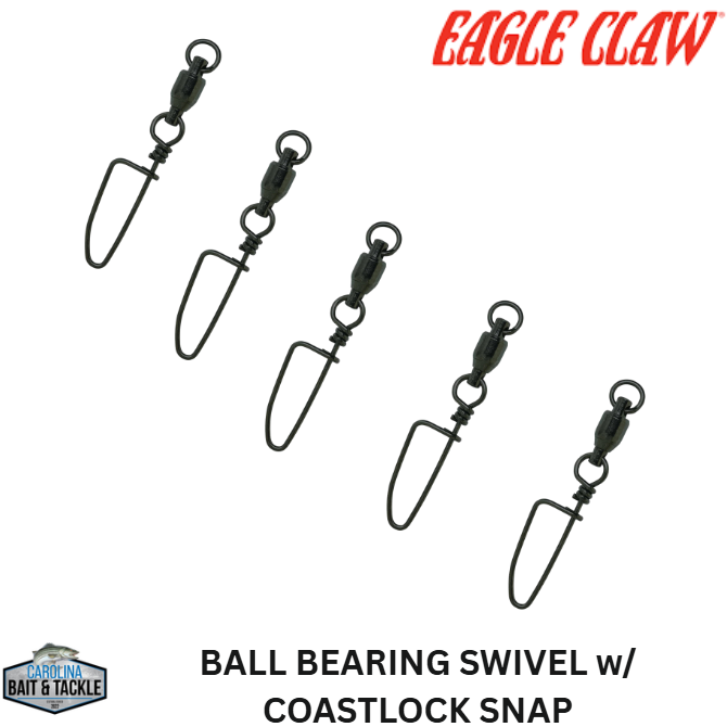 eagle claw fishing hooks with spinner Eagle Claw Ball Bearing Swivel w/Coastlock Snap