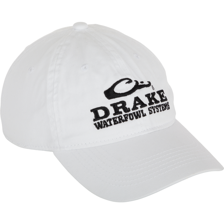 Drake White Out Cotton 6 Panel Ball Cap White OSFM