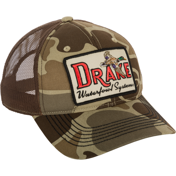 Drake Square Patch Foam Front Ball Cap Old School Timber OSFM
