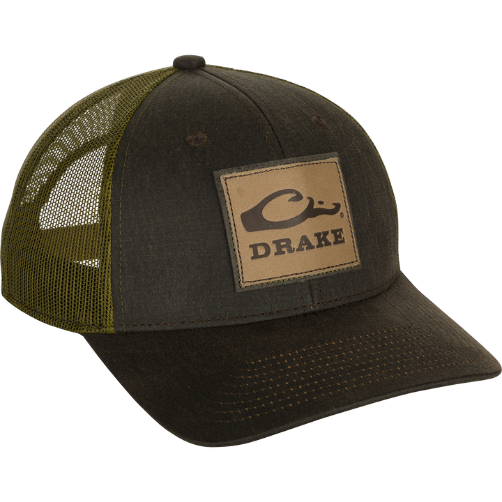 Drake Leather Patch Mesh Back Cap Brown OSFM