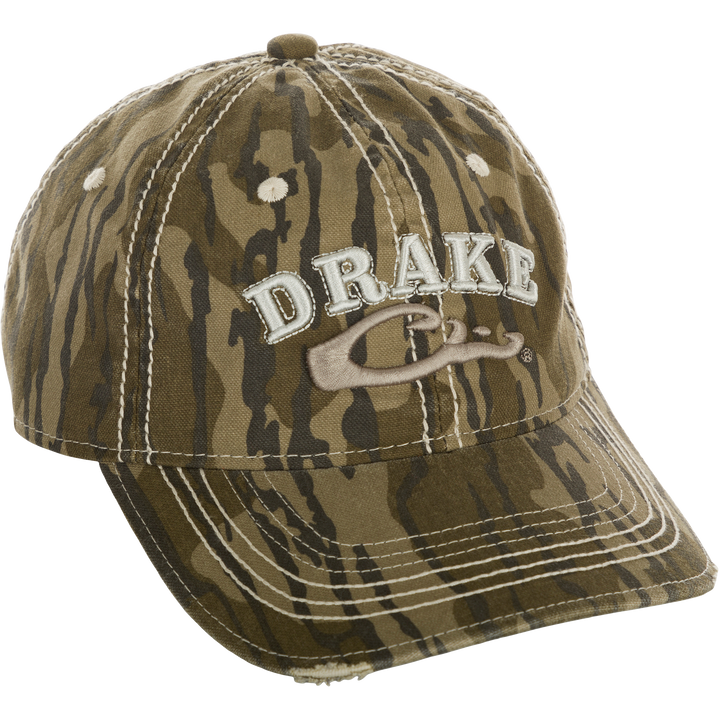 Drake Distressed 6-Panel Ball Cap Original Bottomland OSFM