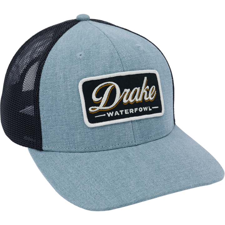 Drake Herringbone Patch Mesh Back Cap Monument Grey Heather OSFM