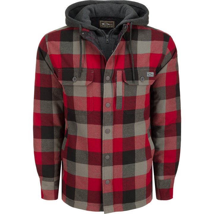 Drake The Campfire Flannel Hoodie Windsor Wine
