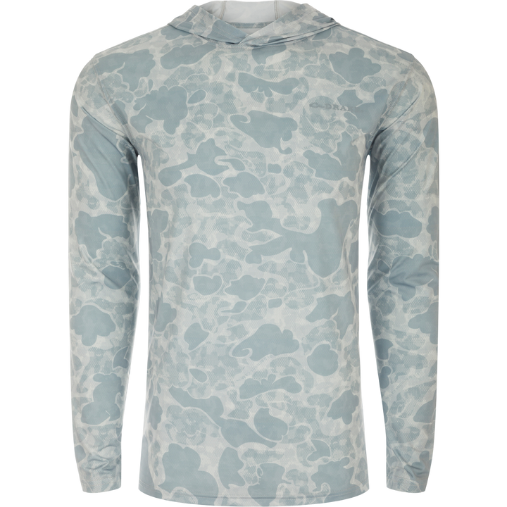 Drake Performance Hoodie Camo Print LS Old School Quarry Digital