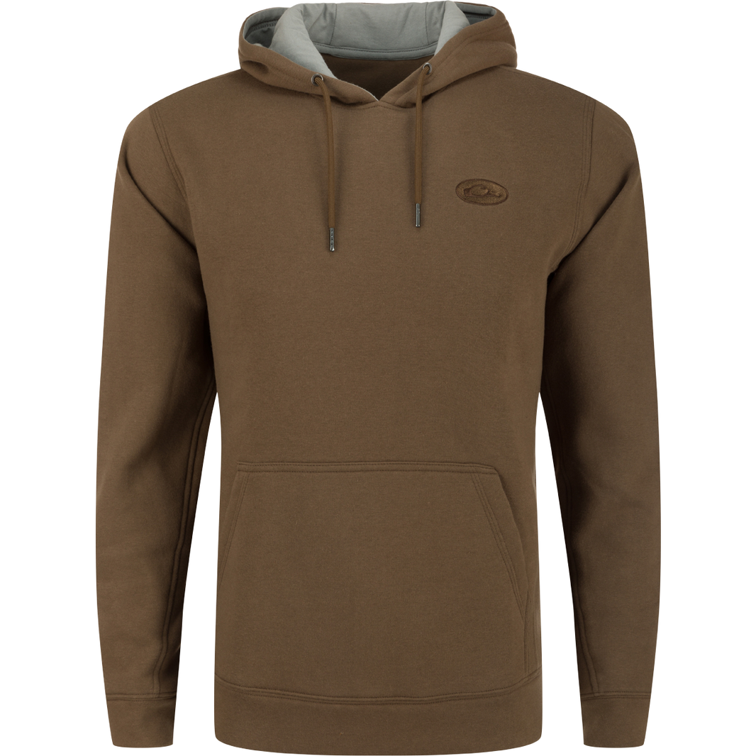 Drake The Three End Solid Hoodie Chocolate Chip