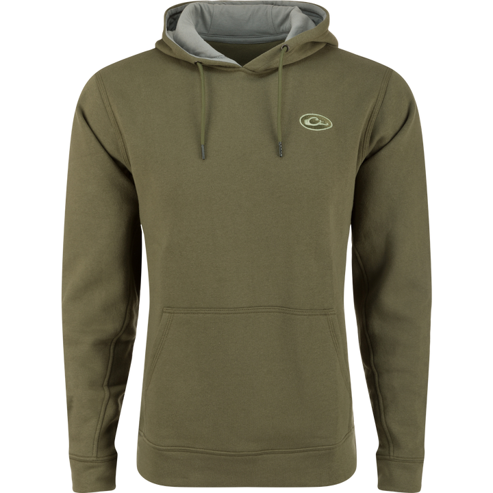 Drake The Three End Solid Hoodie Kalamata Olive