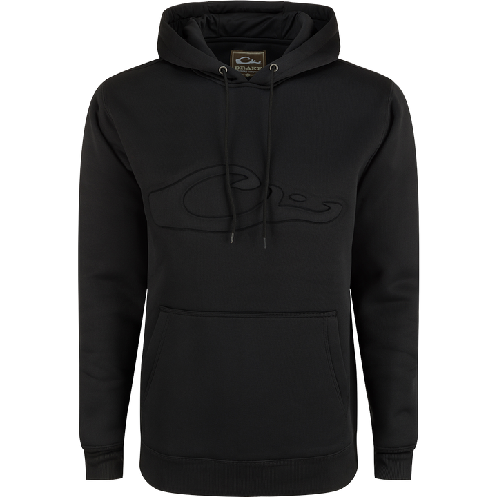 Drake Back Eddy Embossed Hoodie Caviar Black