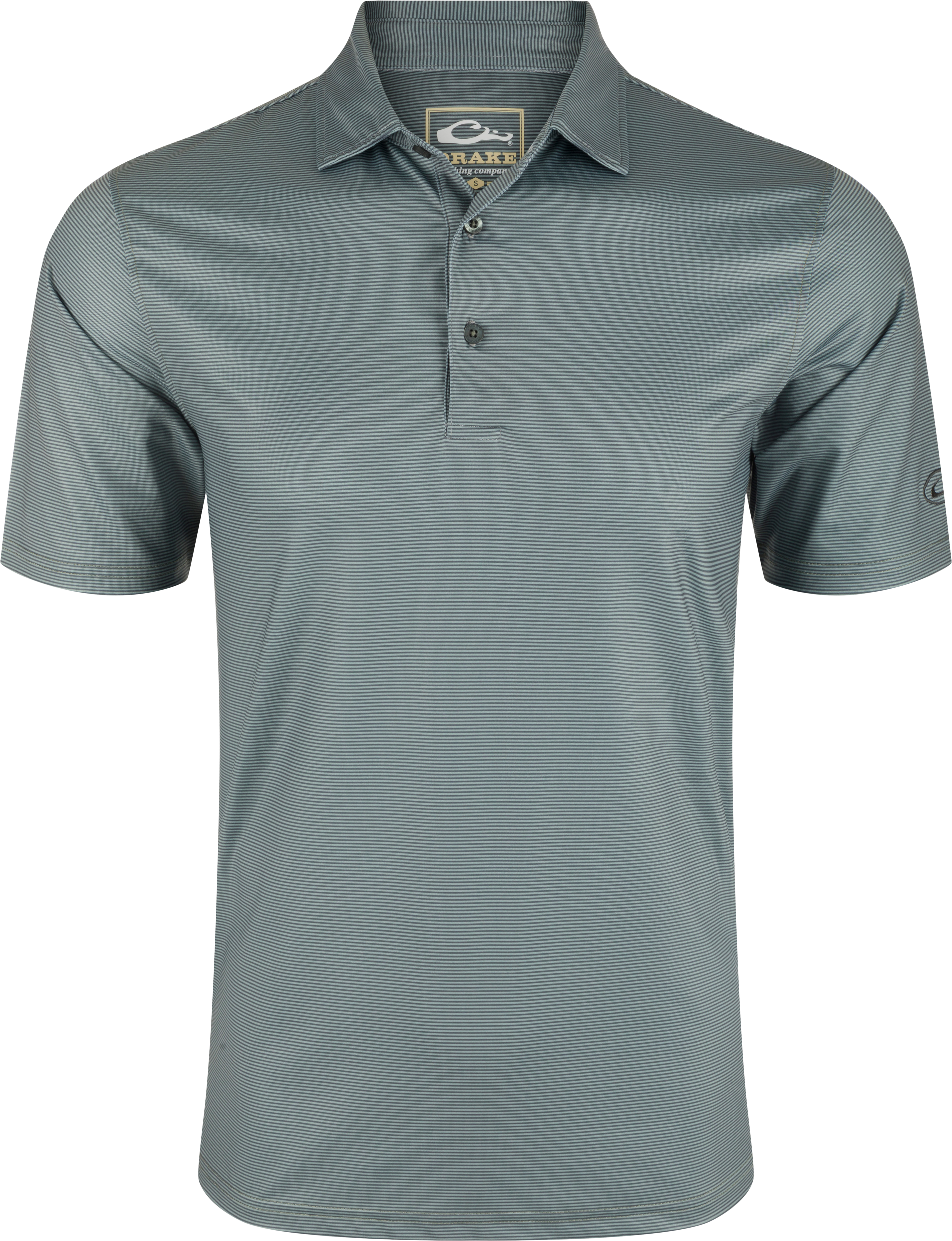 Drake Performance Chalk Striped Polo Quarry