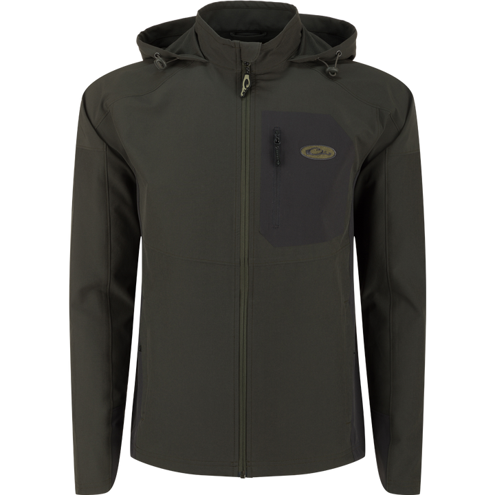 Drake Rain Brake Lightweight Solid Softshell Jacket Black Olive