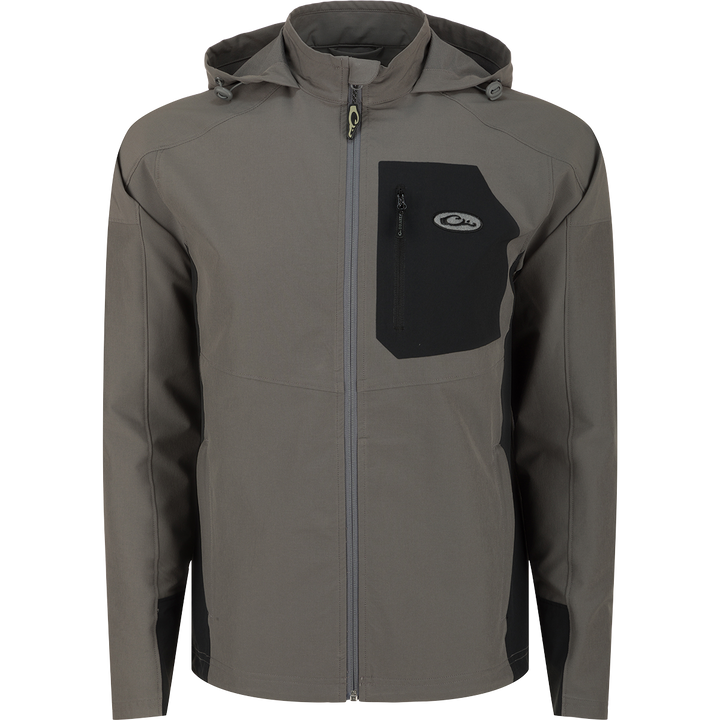 Drake Rain Brake Lightweight Solid Softshell Jacket Charcoal Heather