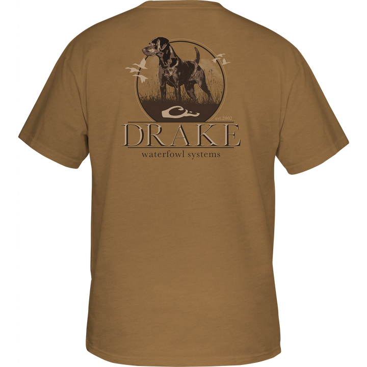 Drake Standing Black Lab T SS Medal Bronze