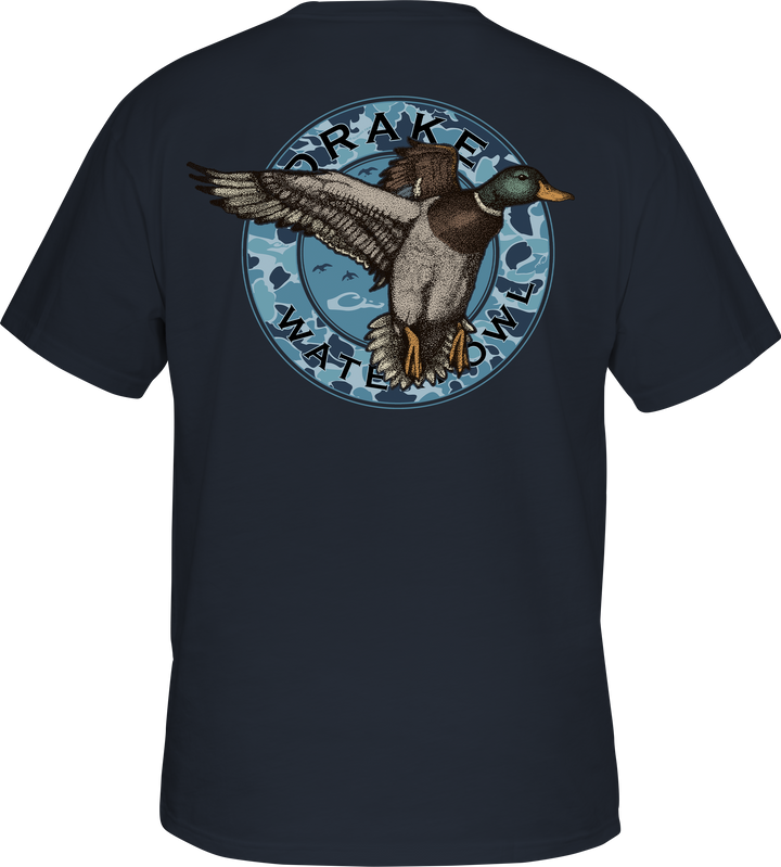 Drake Circle Mallard T SS Vintage Indigo Black Heather