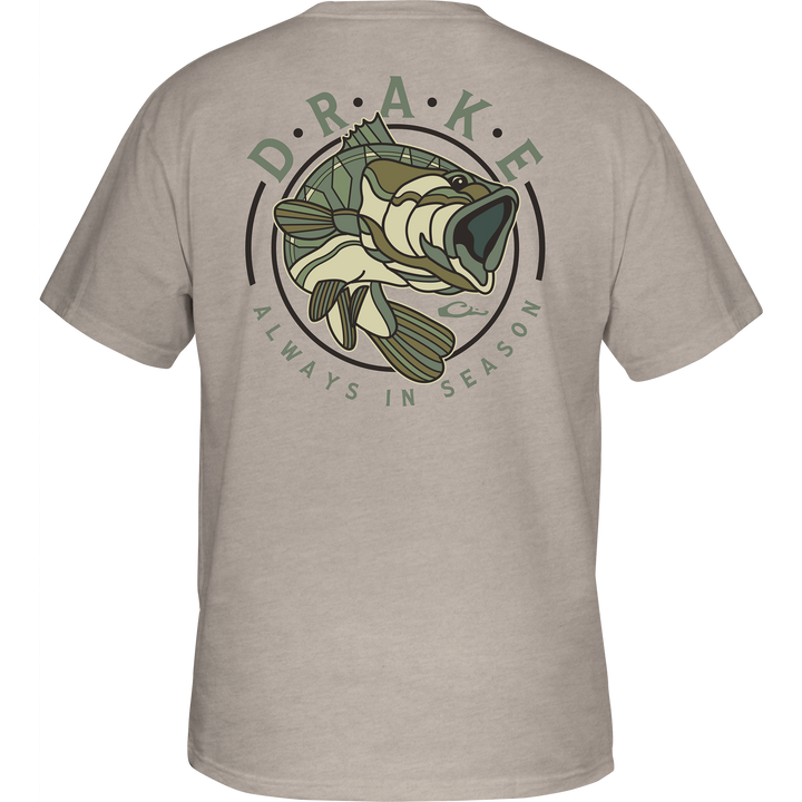 Drake Retro Bass T SS Cobblestone Light Heather