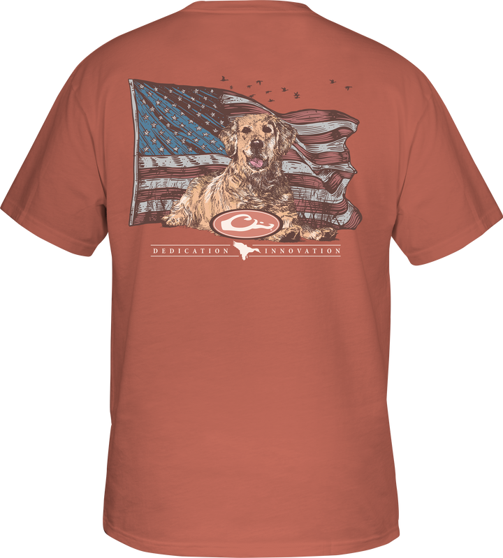 Drake Americana Yellow Lab T SS Terra Cotta