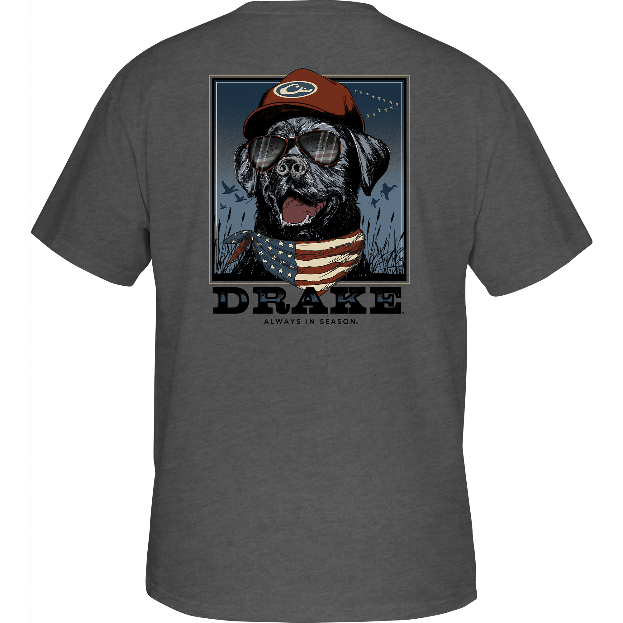 Drake Americana Bandana Lab T SS Graphite Heather