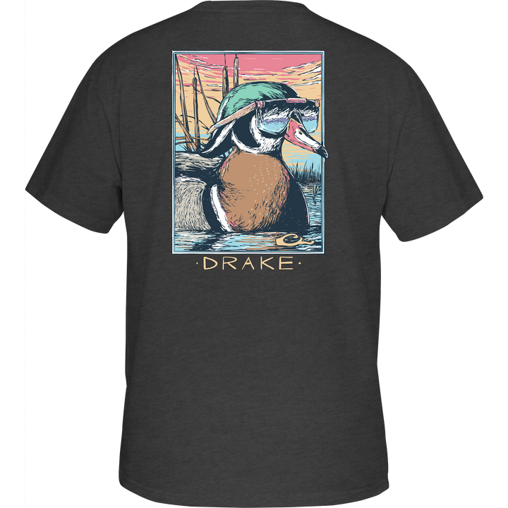 Drake Pop Art Wood Duck Sunglasses T SS Dark Shadow Heather