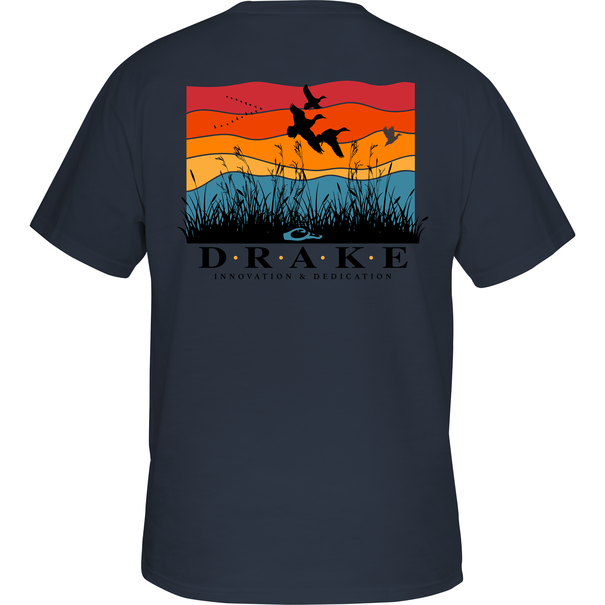 Drake Flyway Sunrise Cotton T SS Vintage Indigo