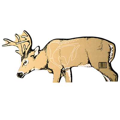 Delta McKenzie 70371 Cardboard Deer Target, 22" x 47", Marked Vitals