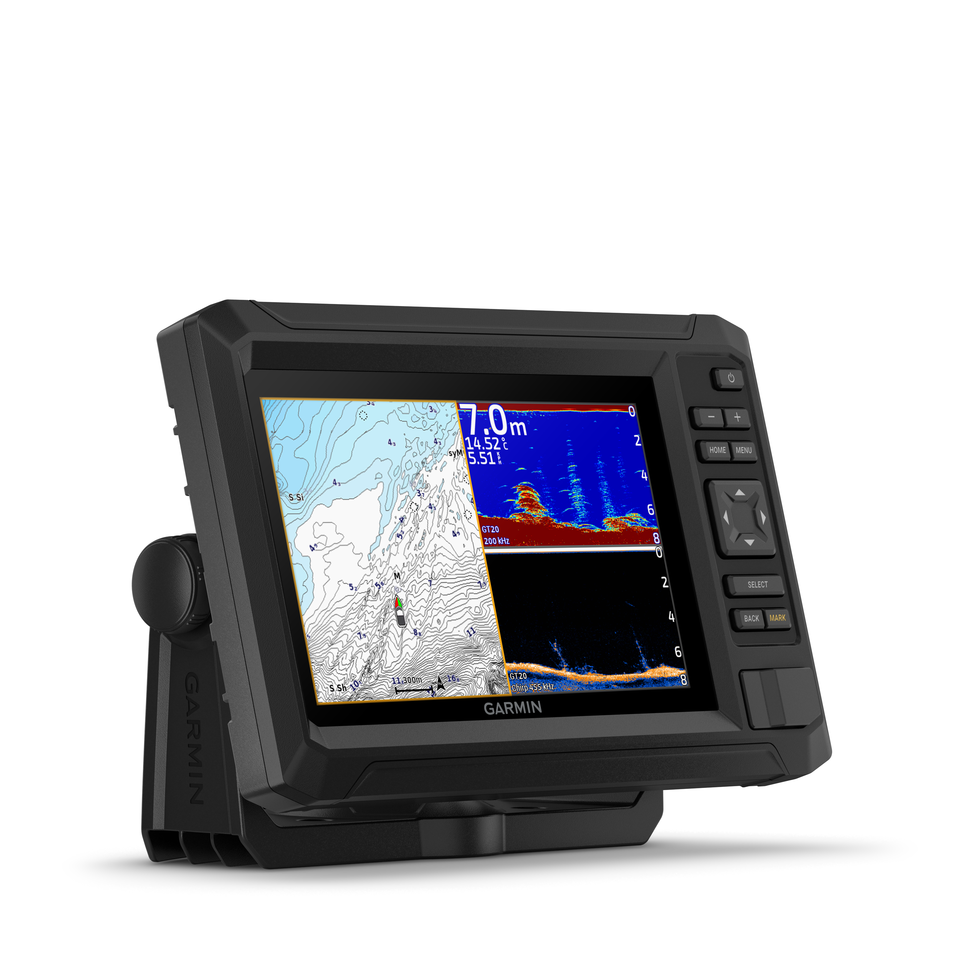 Garmin ECHOMAP™ UHD2 73cv with GT20-TM Transducer and Garmin Navionics+ U.S. Inland Mapping