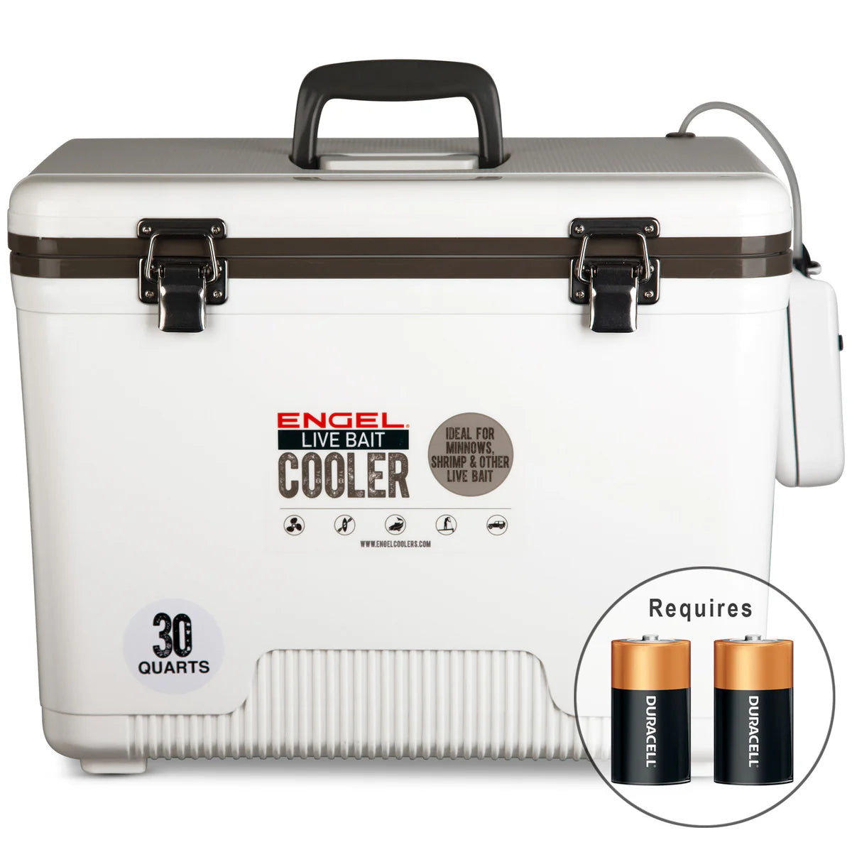 Engel Live Bait Cooler White W/ Pull Net