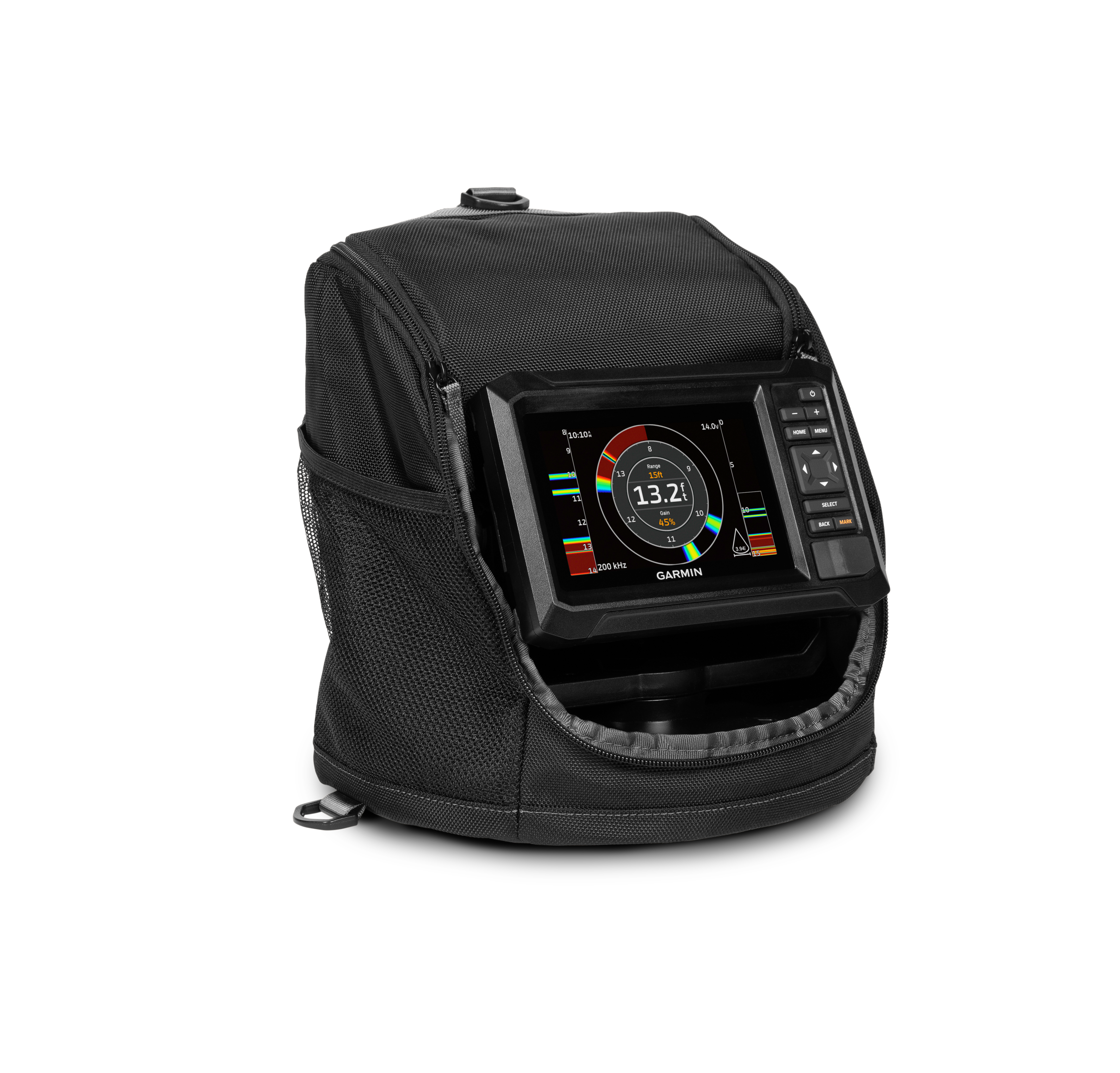 Garmin ECHOMAP™ UHD2 Keyed 5" cv Ice Fishing Bundle, Includes ECHOMAP™ UHD2 53cv and Dual Beam-IF Transducer