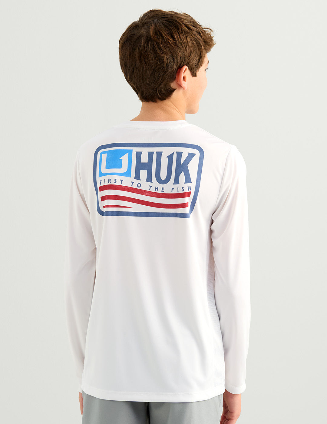 Huk Kids' Pursuit Born Wave Long Sleeve Crew