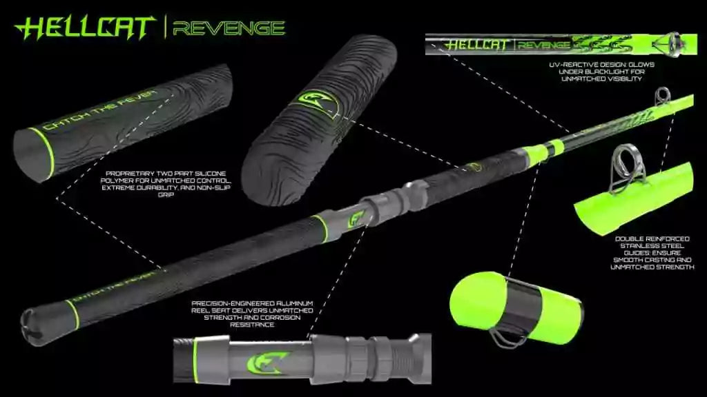 Catch The Fever Green Hellcat Revenge Fishing Rod
