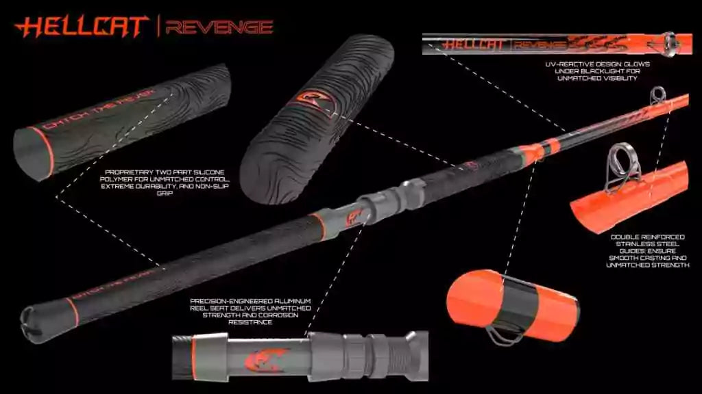 Catch The Fever Orange Hellcat Revenge Fishing Rod