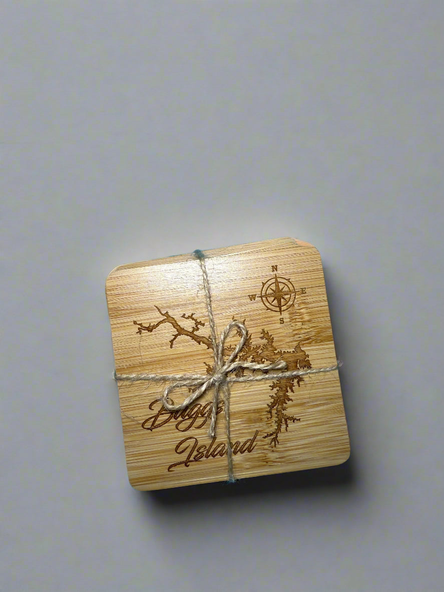 Coaster Pack W/ Twine Buggs Island