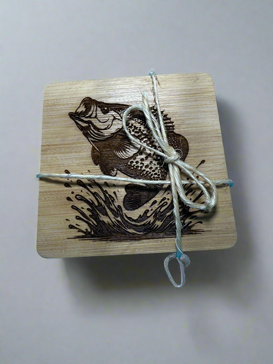 Coaster Pack W/ Twine Crappie