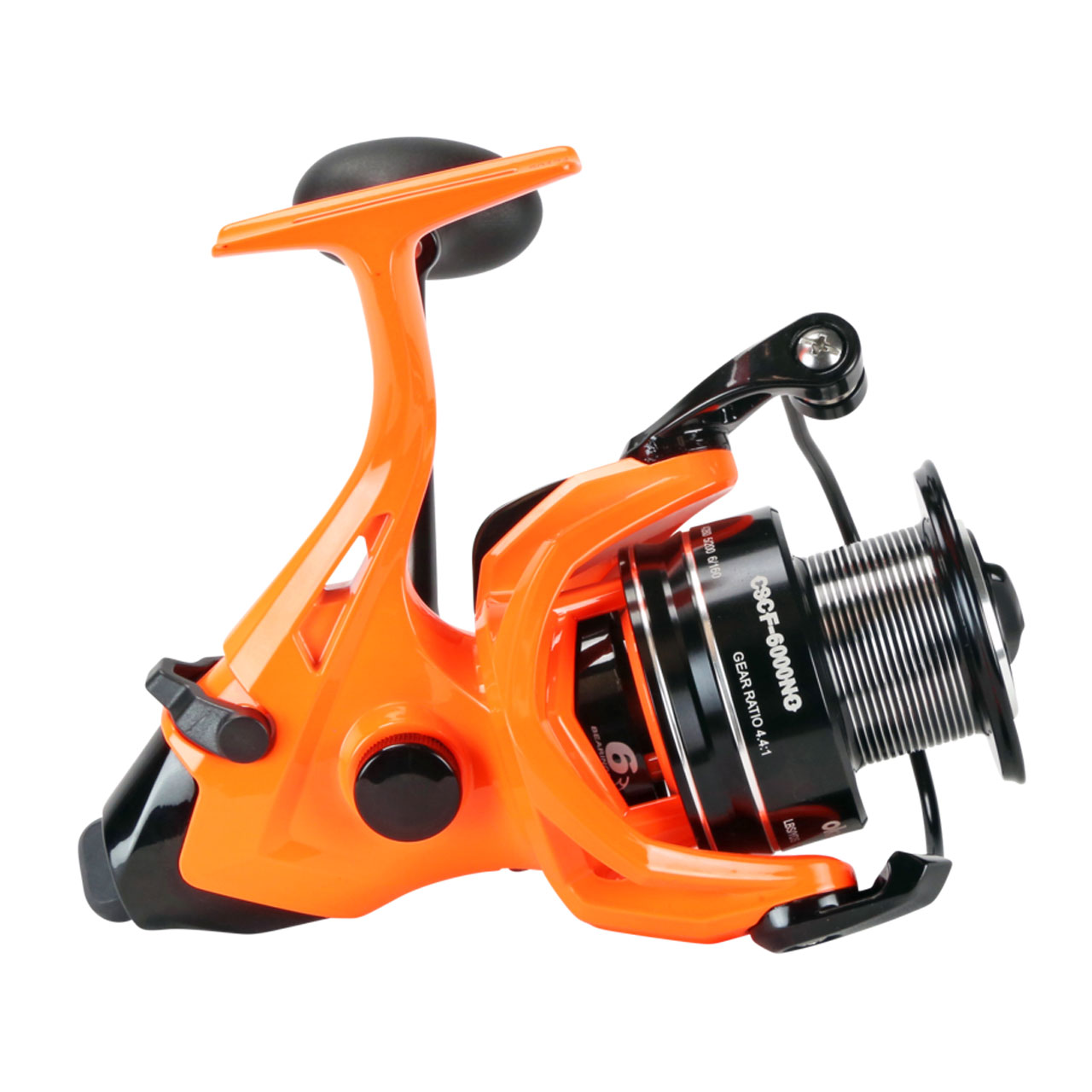 Okuma Cat Slayer Custom Baitfeeder Spinning Reel Neon Orange