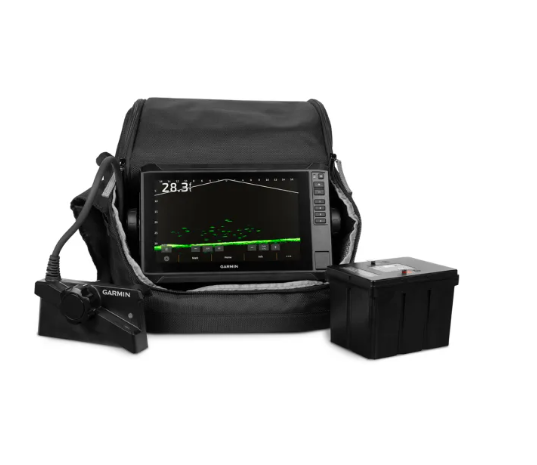 Garmin ECHOMAP UHD2 93sv LiveScope Plus Ice Fishing Bundle LI with Garmin Navionics+ Maps for U.S. Inland
