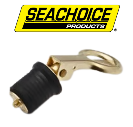 SEACHOICE DRAIN PLUG-1 SNAP LOCK-BRASS
